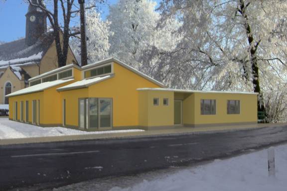 Bitte in die Grafik zur Vergr&ouml;sserung klicken. Beispiel einer H&auml;userreihe als Architekturvisualisierung exterior, erstellt in 3DS MAX und Vray