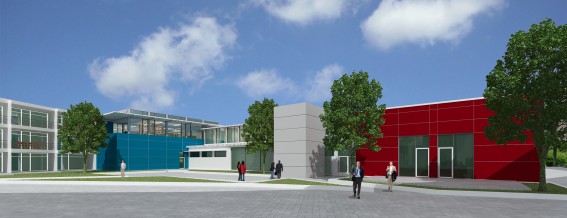 Bitte in die Grafik zur Vergr&ouml;sserung klicken. Beispiel einer Stadt mit Wasserspiegelung, erstellt in 3DS MAX und Vray